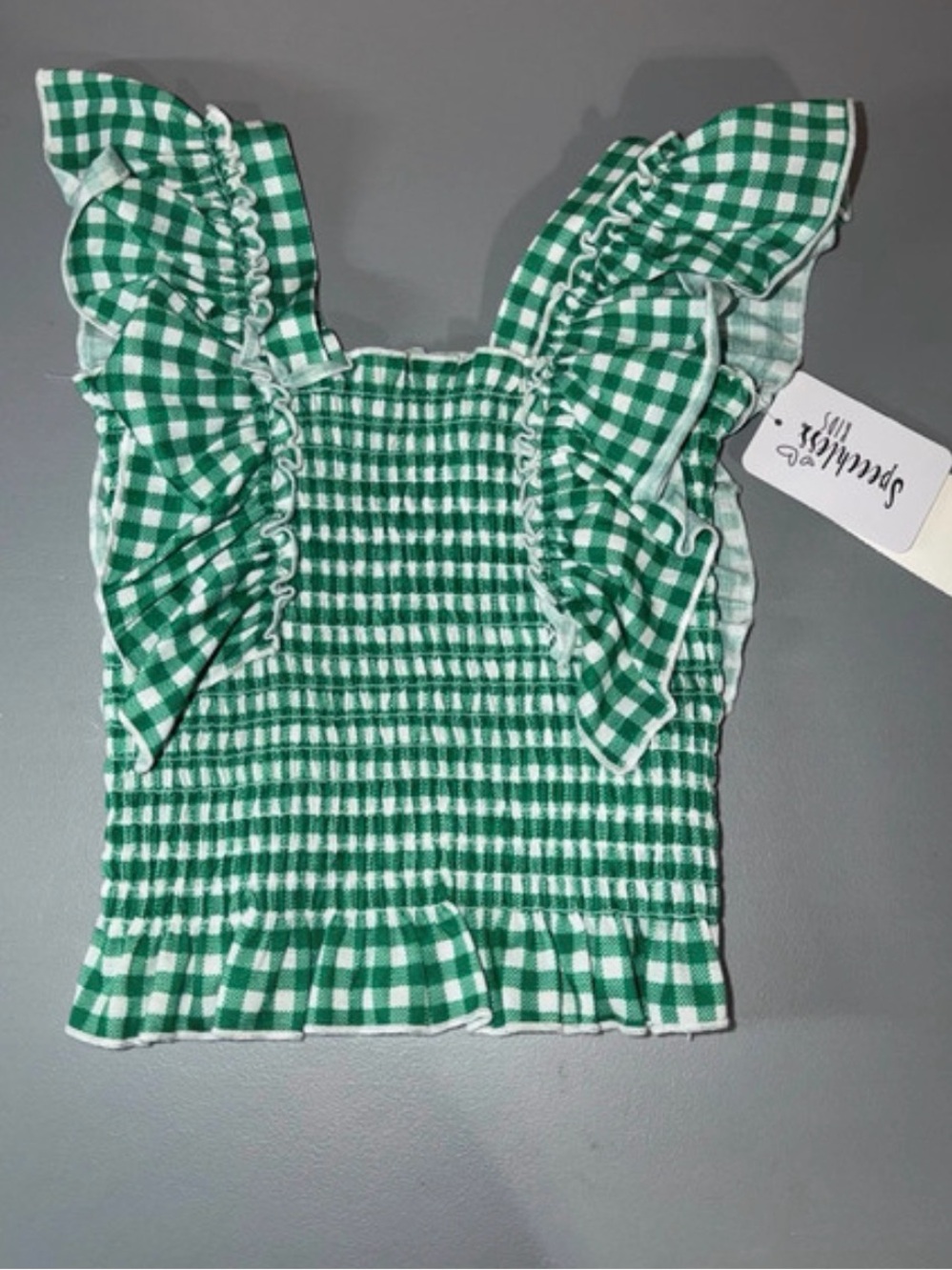NWT Girls ruffle sholder top size small